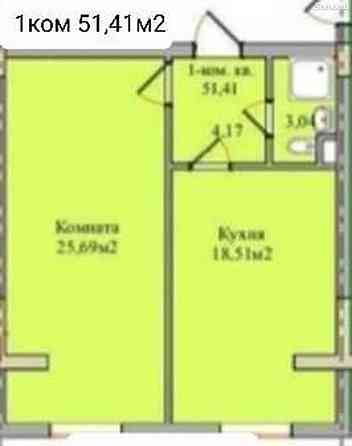 1-комн. квартира, 6 этаж, 52 м², Мелькомбинат 