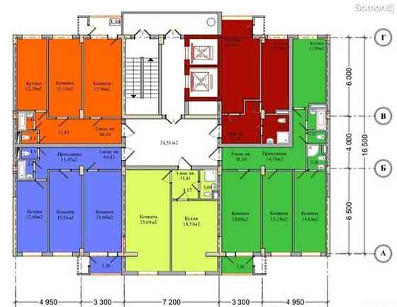 1-комн. квартира, 6 этаж, 52 м², Мелькомбинат Вахдат