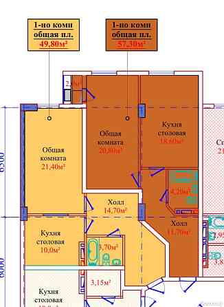 1-комн. квартира, 5 этаж, 50 м², Сино Душанбе