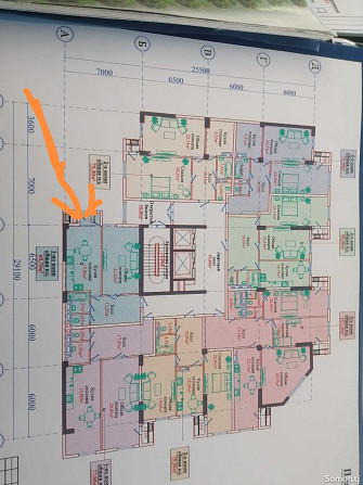 1-комн. квартира, 12 этаж, 60 м², Ҷалҷам Душанбе - изображение 1