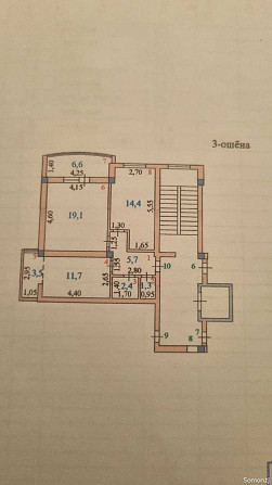 2-комн. квартира, 3 этаж, 64 м², Гулистон  - изображение 8