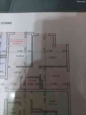 2-комн. квартира, 4 этаж, 55 м², Нихи Бохтар (Курган-Тюбе)