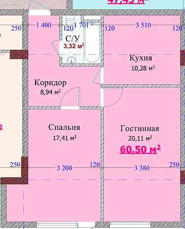 2-комн. квартира, 6 этаж, 60 м², 14 мкр 