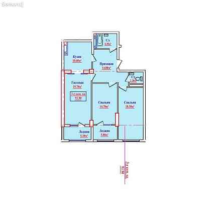 3-комн. квартира, 20 этаж, 94 м², Караболо Душанбе