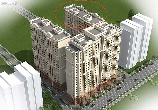 3-комн. квартира, 20 этаж, 94 м², Караболо Душанбе - изображение 1