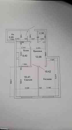2-комн. квартира, 13 этаж, 63 м², 82 мкр Душанбе