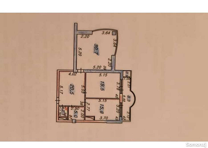 2-комн. квартира, 18 этаж, 103 м², опера и балет Dushanbe - photo 8