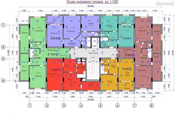 1-комн. квартира, 5 этаж, 42 м², 4 мкр Турсунзаде