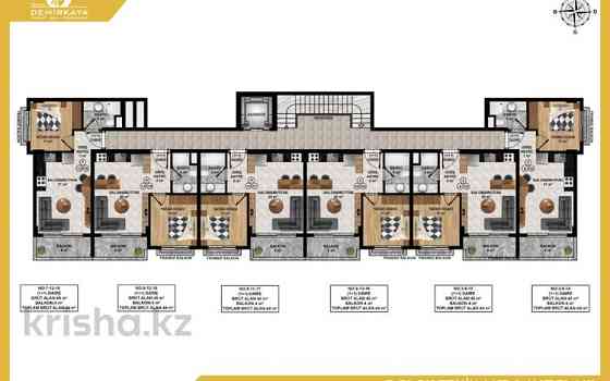 2-комнатная квартира, 44 м², 1/4 этаж, Payallar Belediyesi, Payallar Аланья