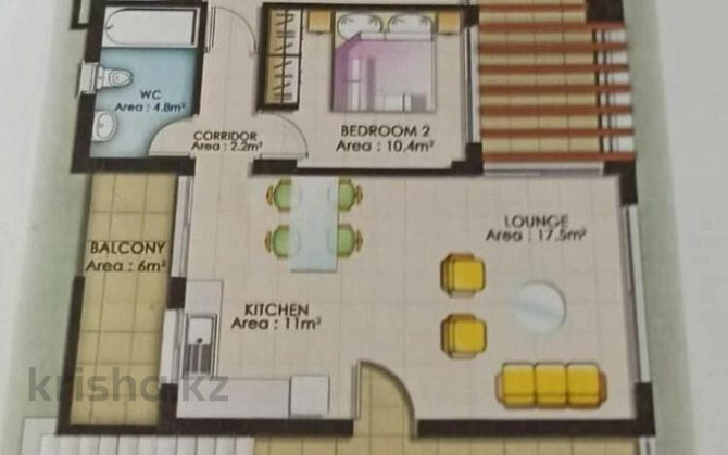 3-комнатная квартира, 75 м², улица Зия Рызкы Kyrenia - photo 4