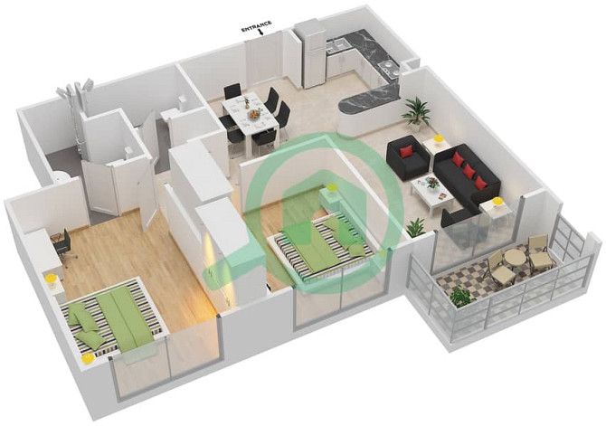 Exclusive 2 BHK | Spacious Layout | Well Maintained Arjan - изображение 2
