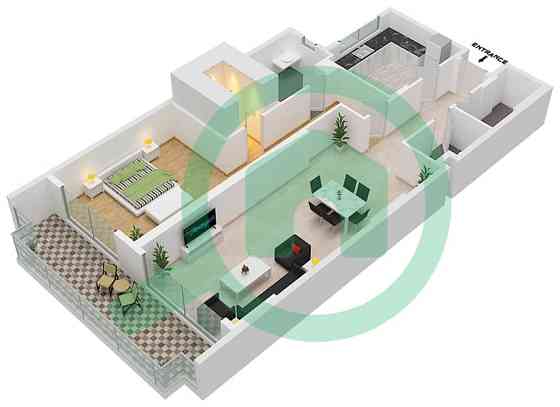 Sunny and shiny 1 Br + Study room - Closed kitchen - Luxury amenities Аль Барша