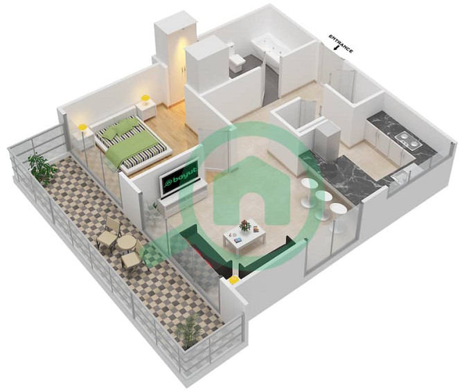 SPACIOUS 1BHK | CHILLER FREE | FULL LAKE VIEW The Views - photo 3