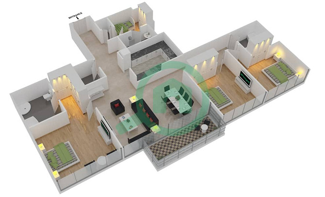 Spacious Apartment 3BR | Vacant | High Floor Za'abeel - photo 2