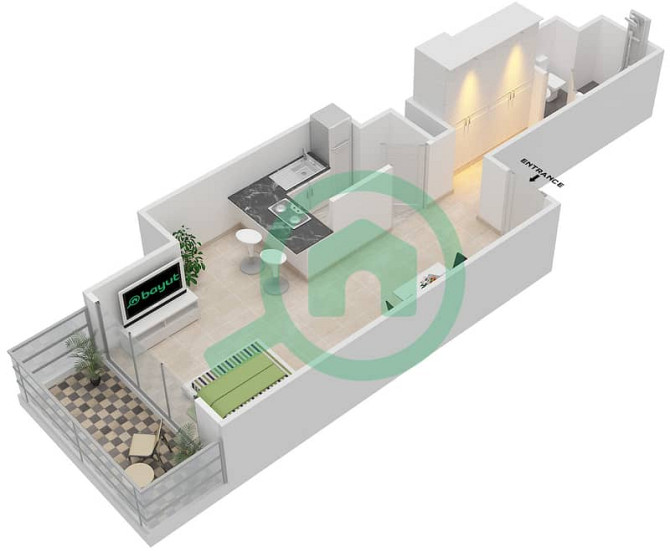 Hot Offer : Amazing View   Studio With Balcony For Rent  In Sport City  : Dubai  : Дубай Спорт Сити - изображение 3