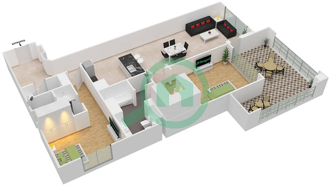 FULLY FURNISHED | VACANT | 2 BED + MAIDS Палм Джумейра - изображение 7