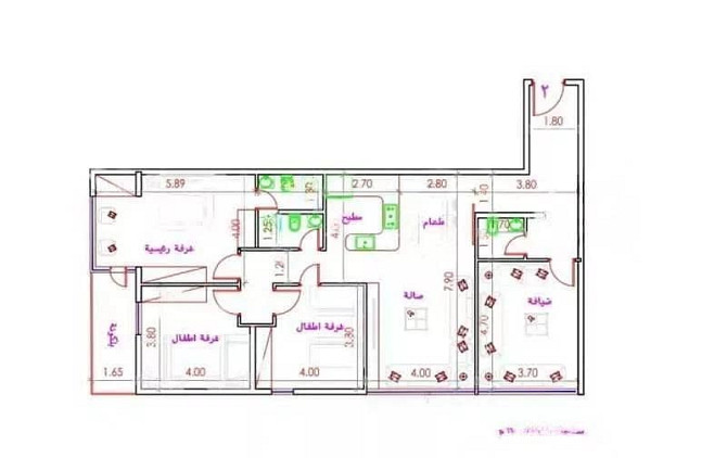 3 Room Apartment For Rent Al Yaqout, Jeddah Джидда - изображение 6