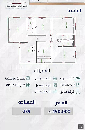 3-Room Apartment For Rent in Al-Yaqout, Jeddah Джидда - изображение 7