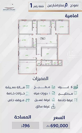 3-Room Apartment For Rent in Al-Yaqout, Jeddah Джидда - изображение 3