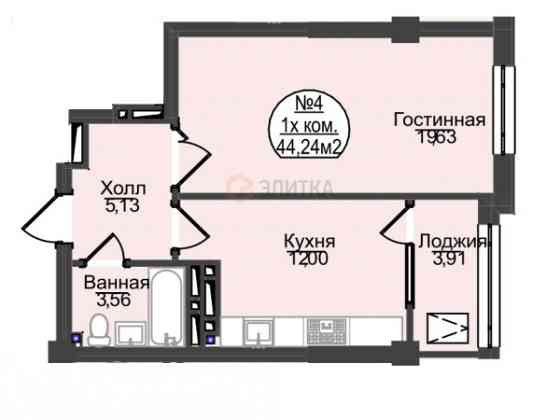 1-комн. кв., 44 м2, 7 этаж, Бишкек, Баха, Исакеева/Виноградная Бишкек