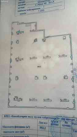 Помещение под свободное назначение, 552м², Шохмансур Душанбе