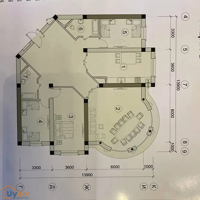 6+ комнатная квартира, 1 этаж, 329 м² Ташкент - изображение 2