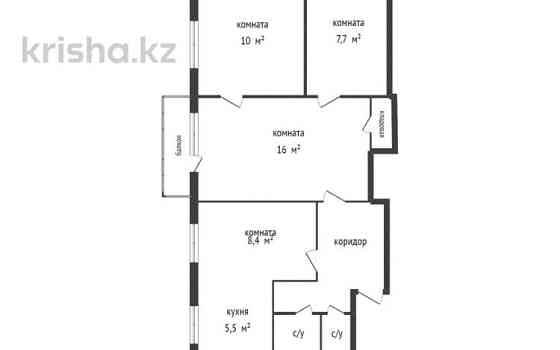 4-комнатная квартира, 60 м², 2/5 этаж, ул. Канипы Битибаевой 20 Ust-Kamenogorsk