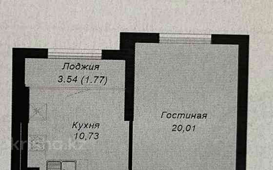 1-комнатная квартира, 45.5 м², 1/12 этаж, Торекулова 95 Алматы