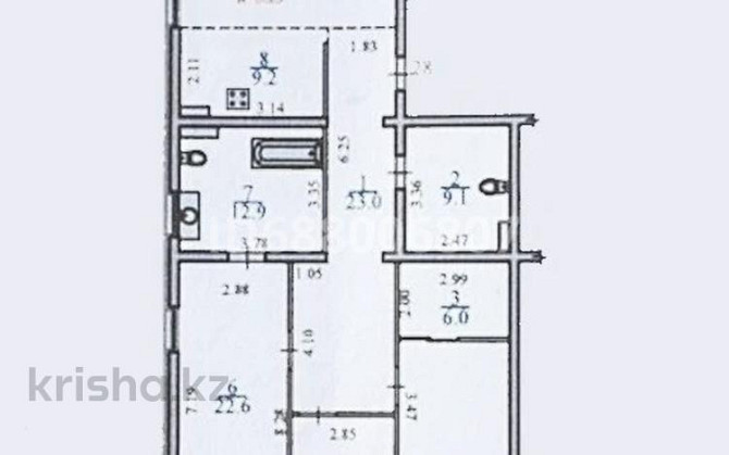4-комнатная квартира, 153.4 м², 2/8 этаж, мкр Ерменсай 2/12 Алматы - изображение 3