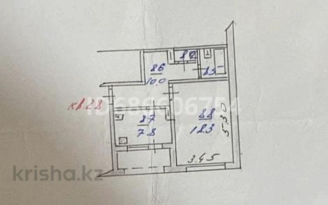 1-комнатная квартира, 39 м², 3/5 этаж, мкр Аксай-2 36 - Елемесова Алматы - изображение 2