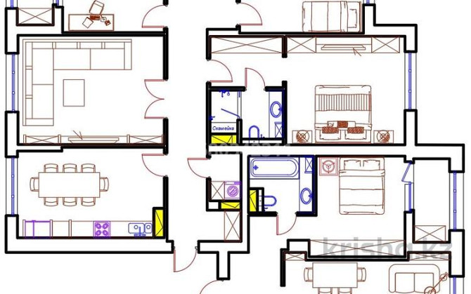 5-комнатная квартира, 165 м², 5/9 этаж, Керей и Жанибек хандар 44 Астана - изображение 7