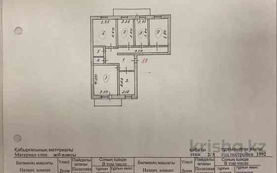 5-комнатная квартира, 86 м², 2/5 этаж, Аблайхана 6/4 Астана