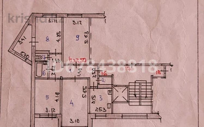 4-комнатная квартира, 98 м², 6/9 этаж, 8 мкр - Школа #17 Temirtau - photo 2