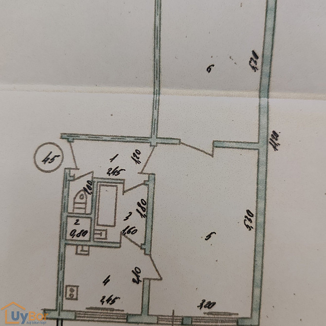 2-комнатная квартира, 3 этаж, 54.38 м² Ташкент - изображение 8