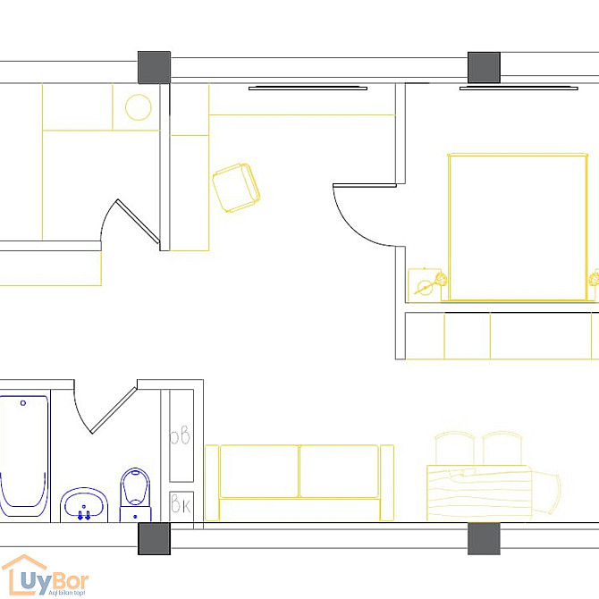 2-комнатная квартира, 13 этаж, 41 м² Ташкент - изображение 7