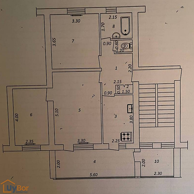 3-комнатная квартира, 2 этаж, 75 м² Ташкент - изображение 1