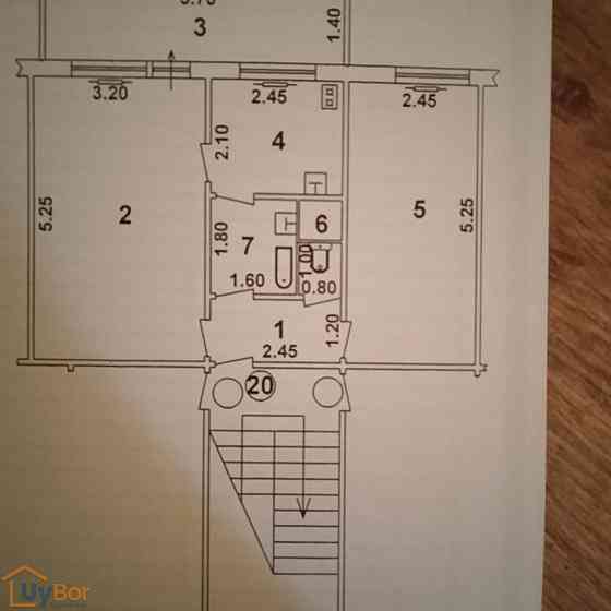 2-комнатная квартира, 3 этаж, 50 м² Ташкент