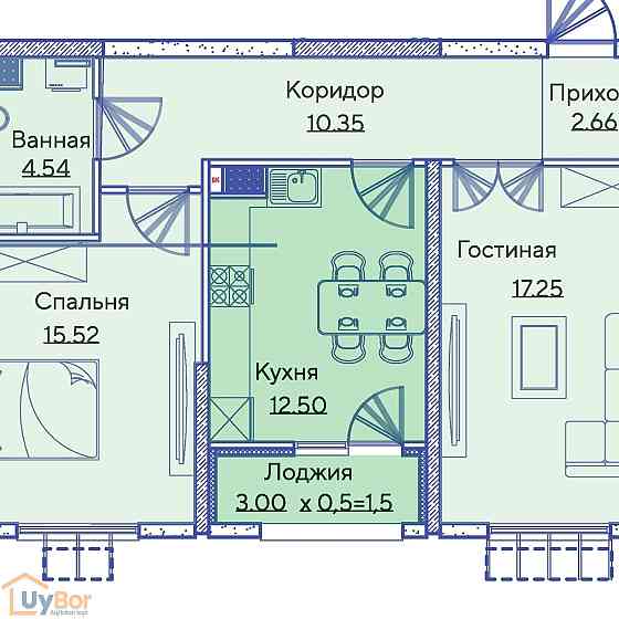 2-комнатная квартира, 1 этаж, 64 м² Tashkent