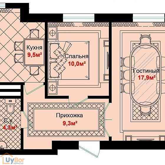 Квартира со свободной планировкой, 10 этаж, 53 м² Tashkent