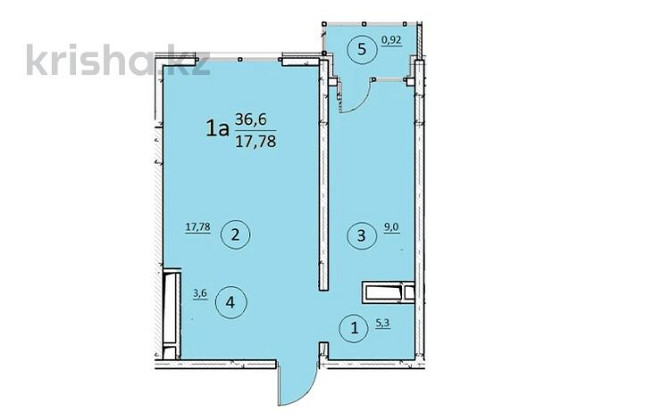 1-комнатная квартира, 36.6 м², мкр Айнабулак-2, Айнабулак 33/2 Алматы - изображение 2