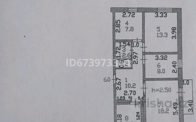 4-комнатная квартира, 74 м², 5/5 этаж, Ибраева Искака 17 А Petropavlovsk - photo 3