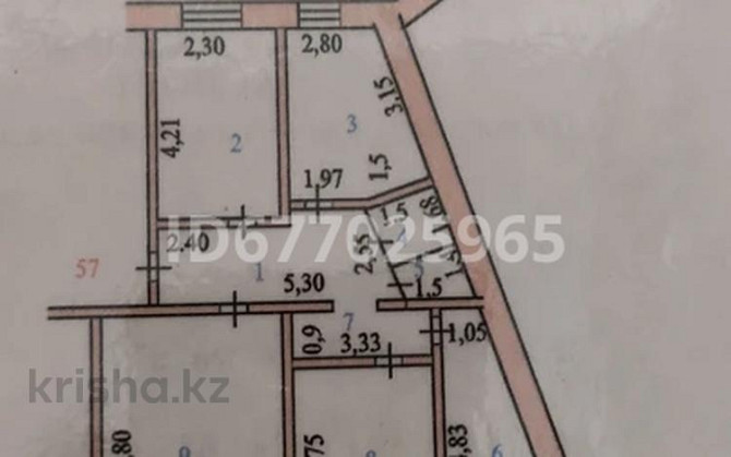 4-комнатная квартира, 76 м², 4/5 этаж, 19 мкр 327б - Шухова Петропавловск - изображение 2