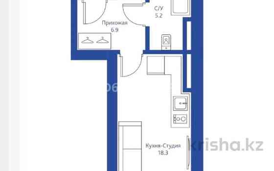 1-комнатная квартира, 32.97 м², 11/12 этаж, Кульджинский тракт - Новый Апортмолл Almaty