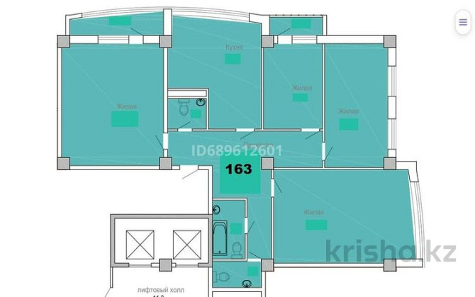 4-комнатная квартира, 163 м², 5/15 этаж, 17-й мкр - ЖК Кереге находится рядом со школой Tanym Актау - изображение 5