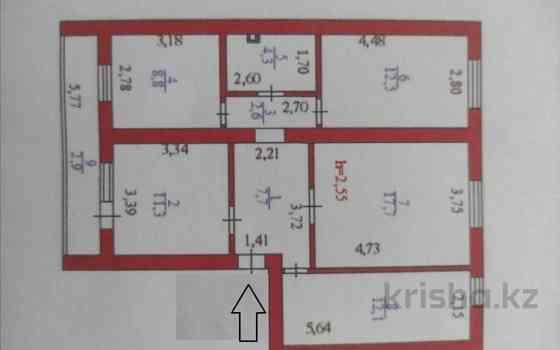 4-комнатная квартира, 80 м², 5/5 этаж, пр. Республики 5/1 Астана