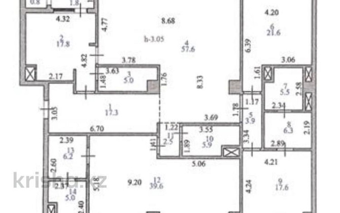 4-комнатная квартира, 215 м², 9/20 этаж, Жумекен Нажимеденов 2 Астана - изображение 1