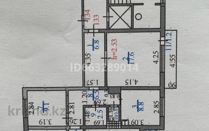 4-комнатная квартира, 78 м², 9/9 этаж, Мкр. Голубые пруды 12 Караганда - изображение 7