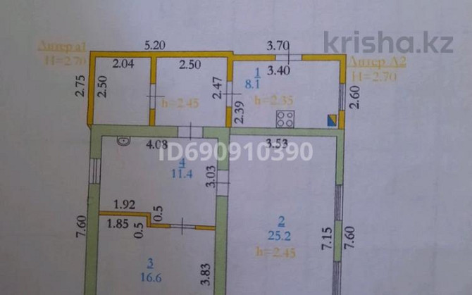 3-комнатный дом, 80 м², 8 сот., Старый город, Тополёк 46 Актобе - изображение 1