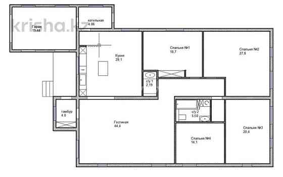 5-комнатный дом, 175 м², 10 сот., Туран - Калдаякова 