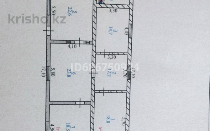 5-комнатный дом, 116.4 м², 10.72 сот., Абдуллина 9 Тараз - изображение 2